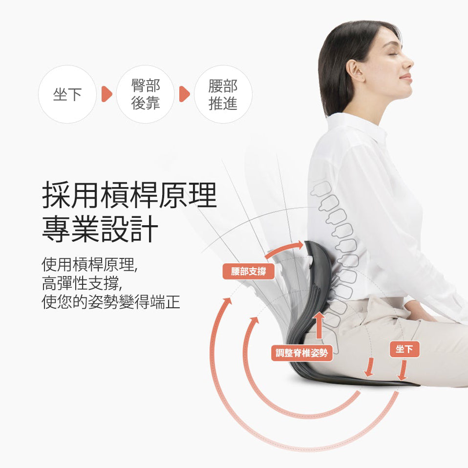 韓國 Curble Chair 護脊椅｜Grand - 體型：M/L - 馬卡龍色