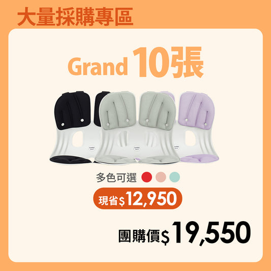 【大量採購優惠】10張優惠專區｜韓國 Curble Chair 護脊椅｜Grand - 適用體型：M/L (顏色備註任選)